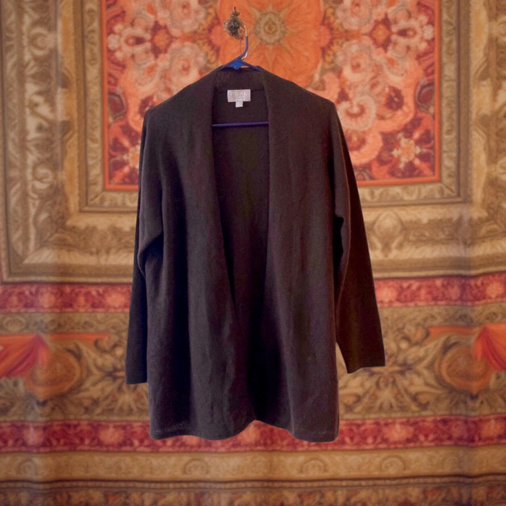 Pure Collection 100% Cashmere Cardigan  Size L Cozy Luxe Layers
